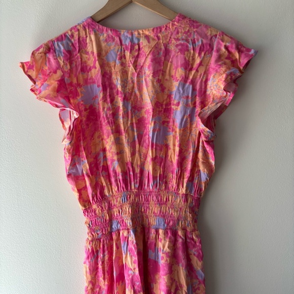 Rails Pink, Orange Mini Tara Dress Floral Mini Cocktail Party Size S‎ NWT - Picture 6 of 8